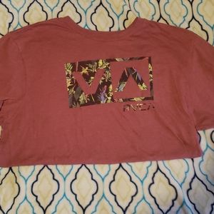 RVCA red short sleeve shirt.       Size XL